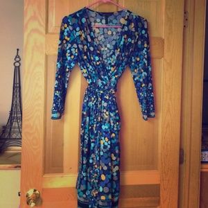 BCBG MaxAzria Polka Dot Wrap Dress